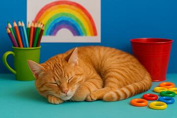 Emulator sample image of an orange cat